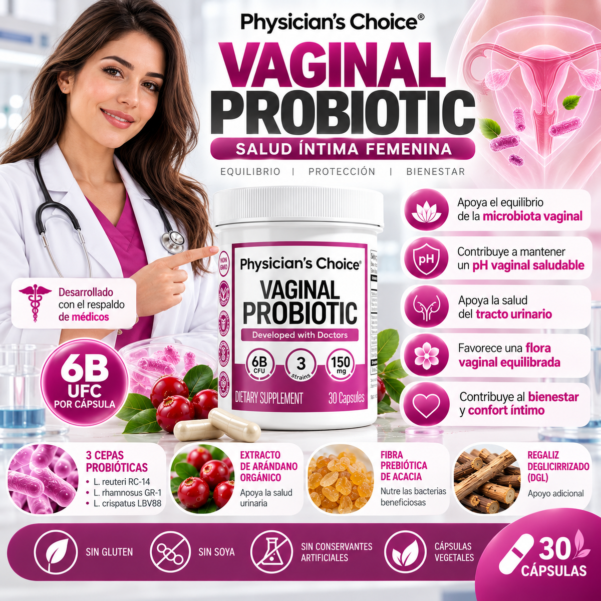 PHYSICIAN’S CHOICE – VAGINAL PROBIOTIC