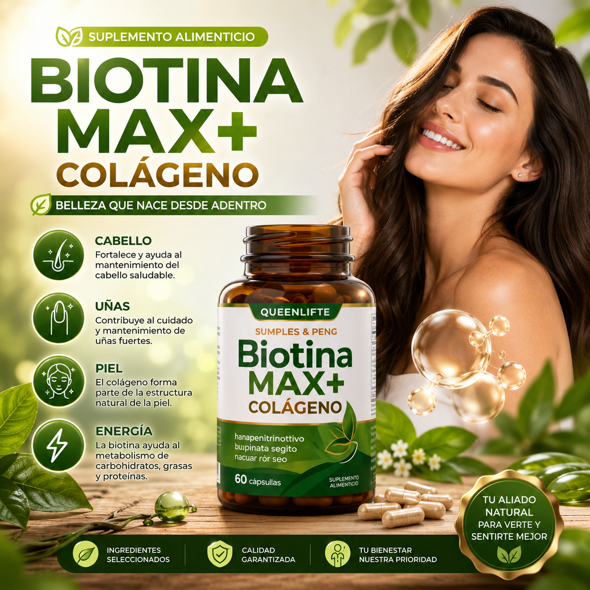 BIOTINA MAX + COLÁGENO