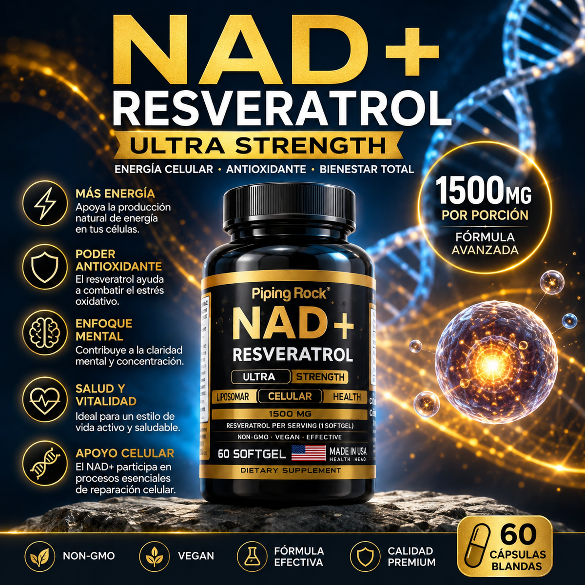 NAD+ RESVERATROL – ULTRA STRENGTH