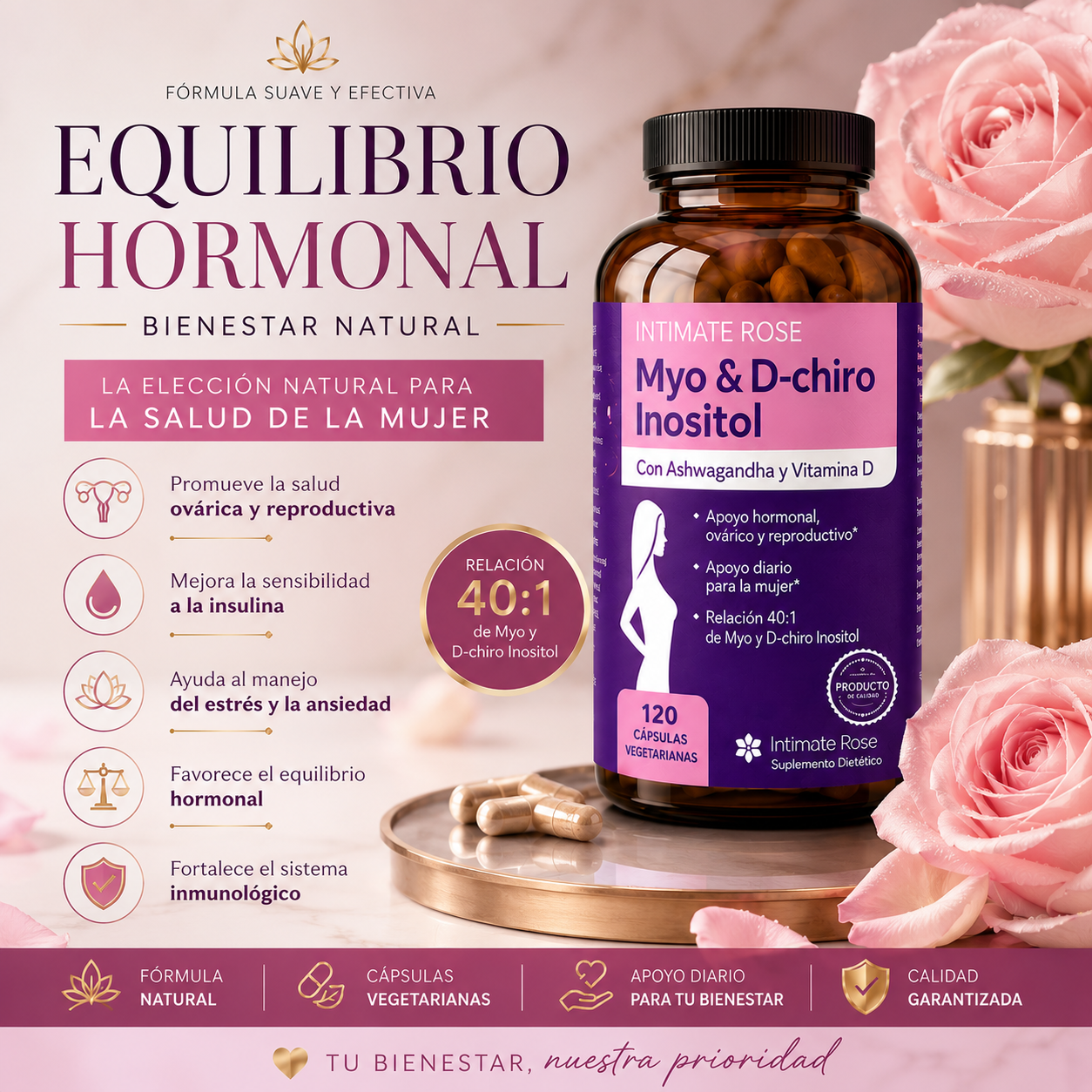 MYO & D-CHIRO INOSITOL – INTIMATE ROSE