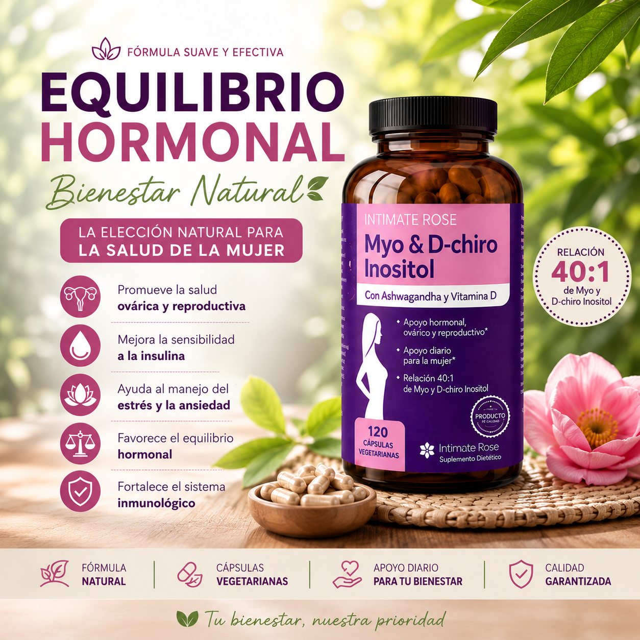 MYO & D-CHIRO INOSITOL – INTIMATE ROSE