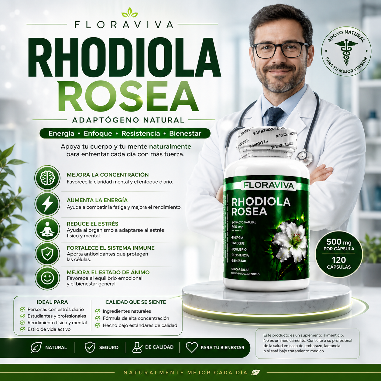 FLORAVIVA RHODIOLA ROSEA