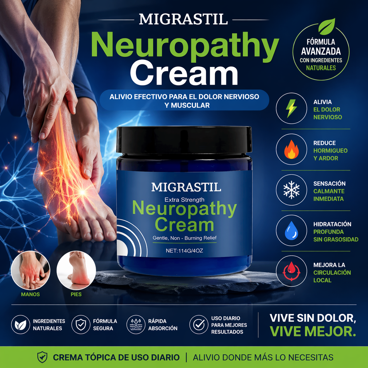 CREMA PARA ALIVIAR LA NEUROPATÍA