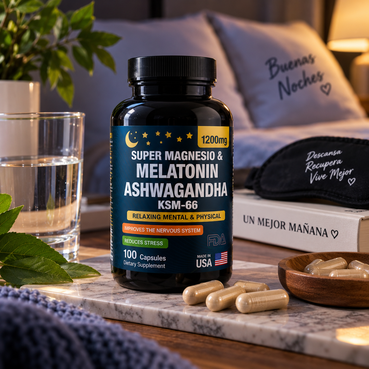 SUPER MAGNESIO & MELATONIN + ASHWAGANDHA KSM-66