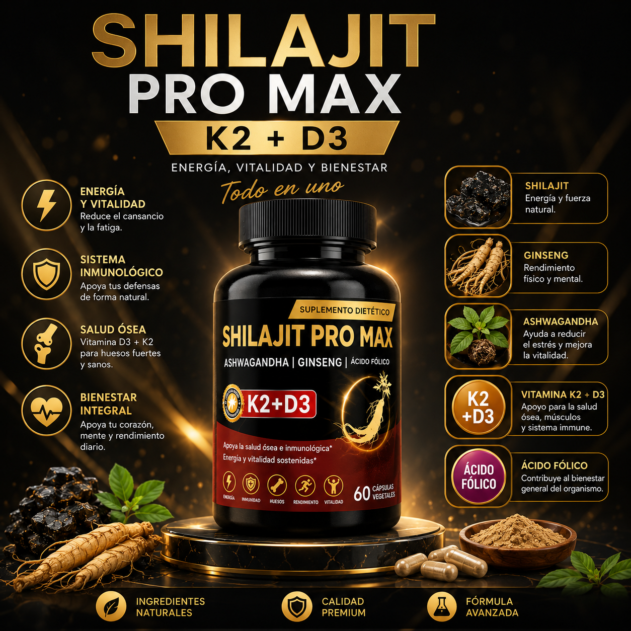 SHILAJIT PRO MAX K2 + D3