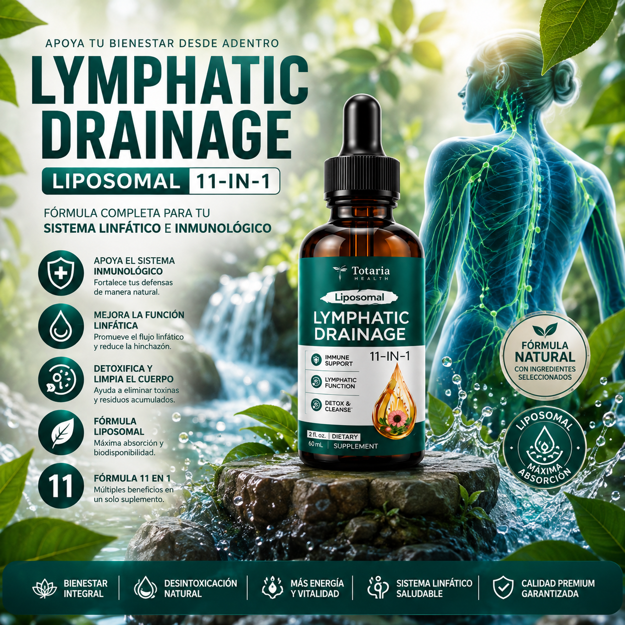 LYMPHATIC DRAINAGE LIPOSOMAL 11-IN-1