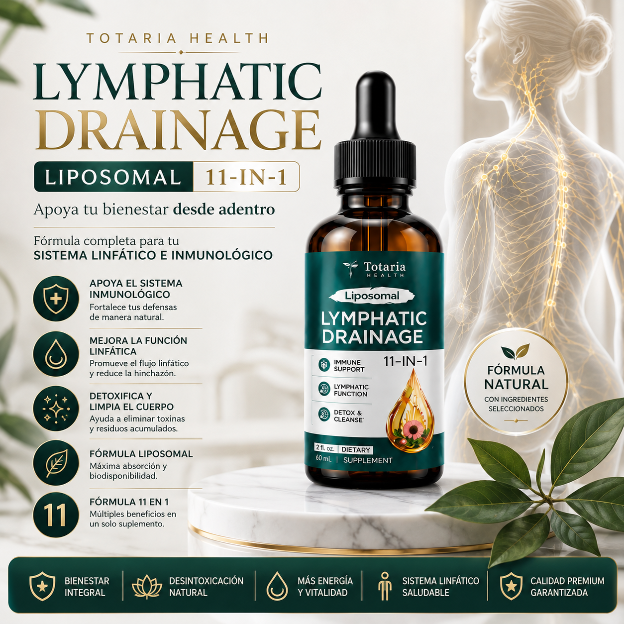LYMPHATIC DRAINAGE LIPOSOMAL 11-IN-1