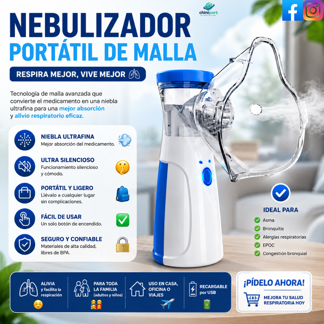 NEBULIZADOR PORTÁTIL DE MALLA