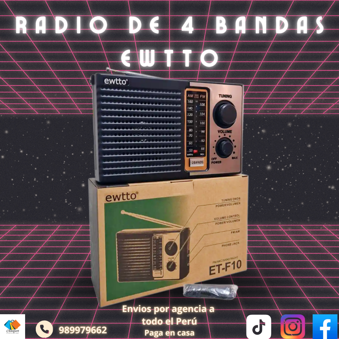 RADIO PANEL DE 4 BANDAS EWTTO