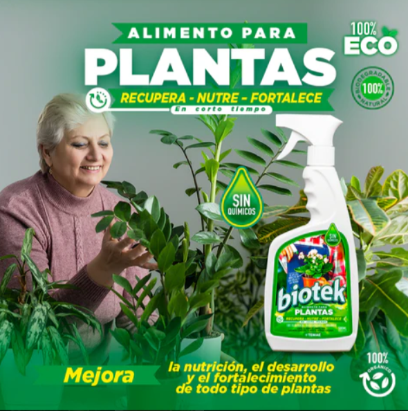 BIOTEK® ALIMENTO REVITALIZADOR DE PLANTAS SIN QUÍMICOS