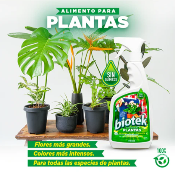 BIOTEK® ALIMENTO REVITALIZADOR DE PLANTAS SIN QUÍMICOS