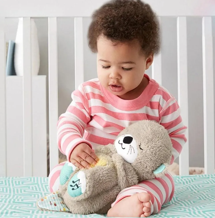 BONITO PELUCHE NUTRIA MUSICAL QUE RESPIRA PARA NIÑA