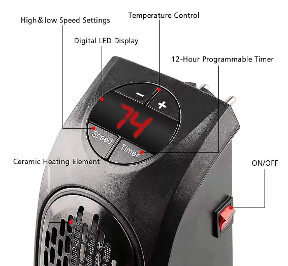 CALEFACTOR DE 400W (SIN CONTROL)