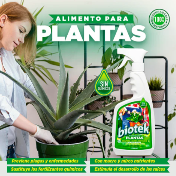 BIOTEK® ALIMENTO REVITALIZADOR DE PLANTAS SIN QUÍMICOS