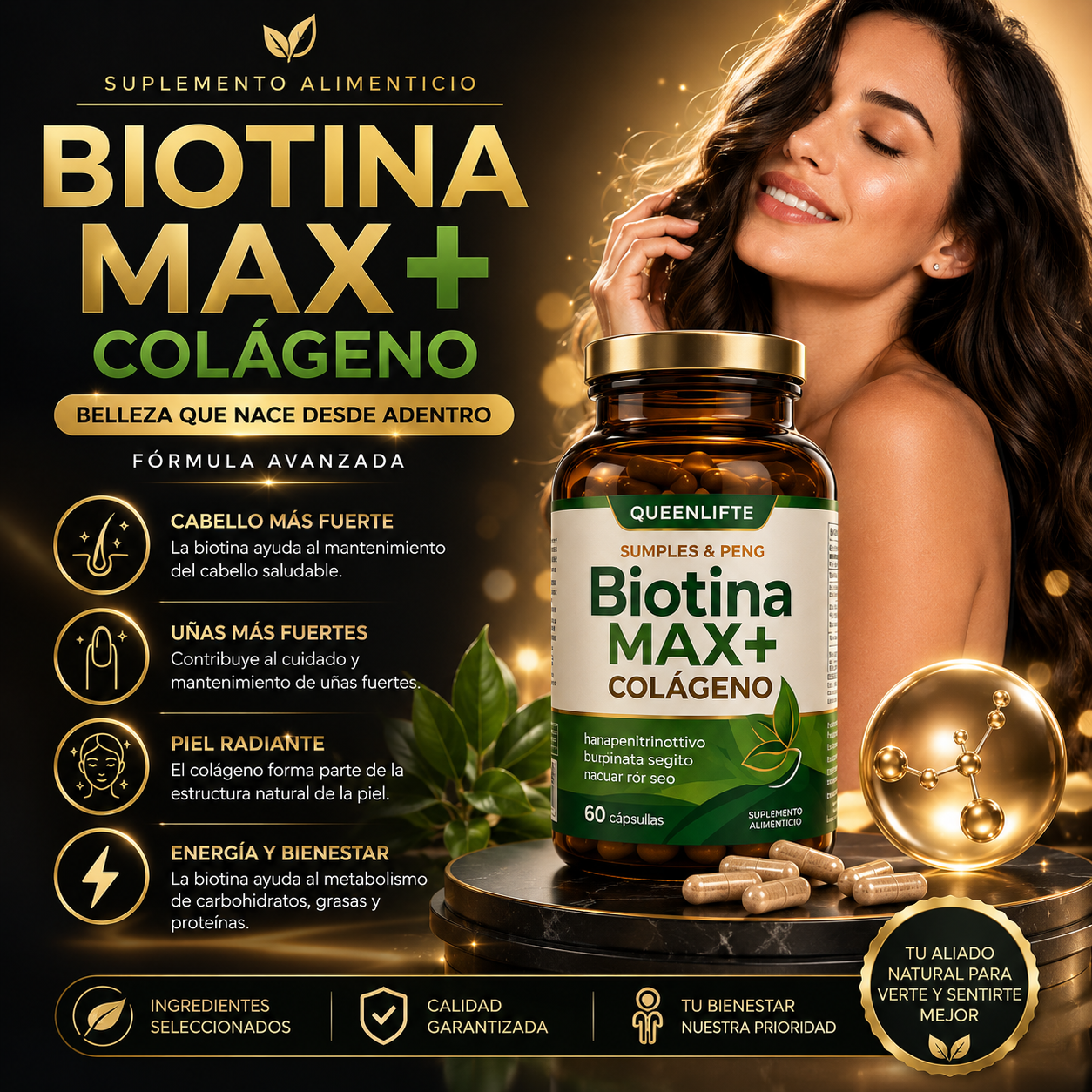 BIOTINA MAX + COLÁGENO