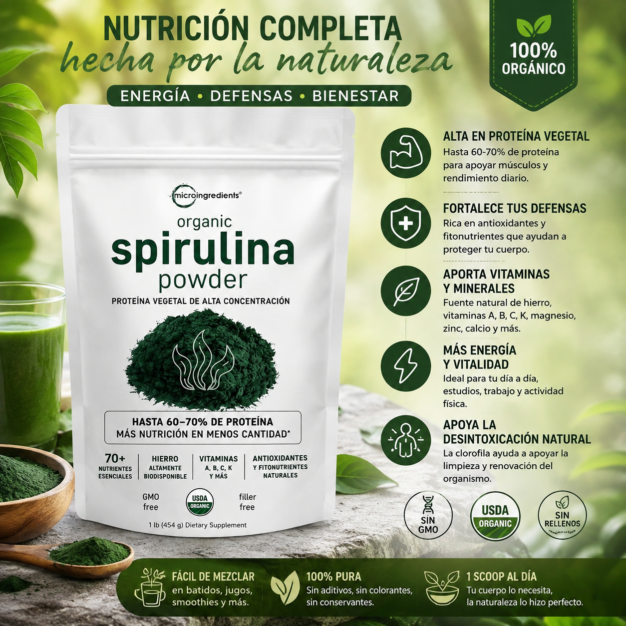 ORGANIC SPIRULINA POWDER
