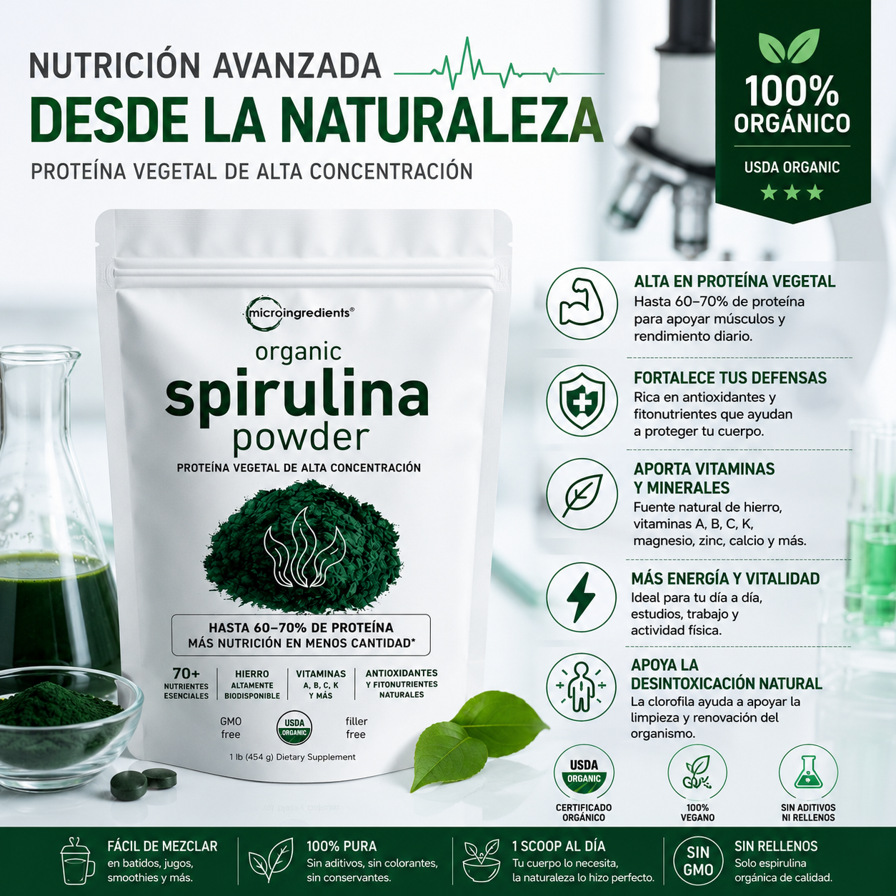 ORGANIC SPIRULINA POWDER