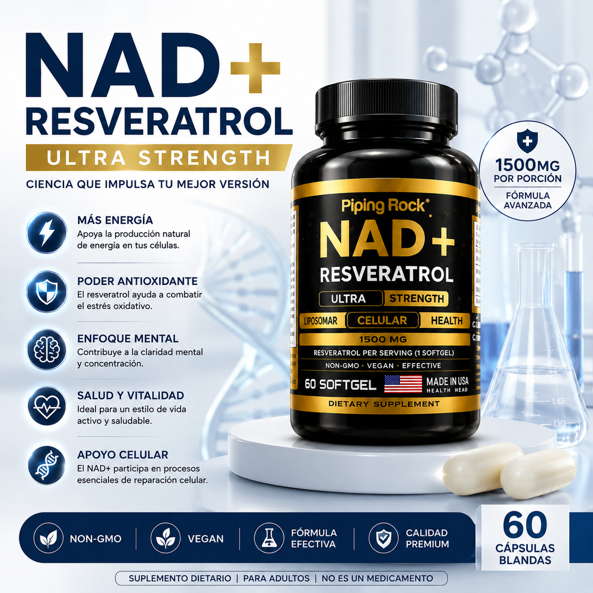 NAD+ RESVERATROL – ULTRA STRENGTH