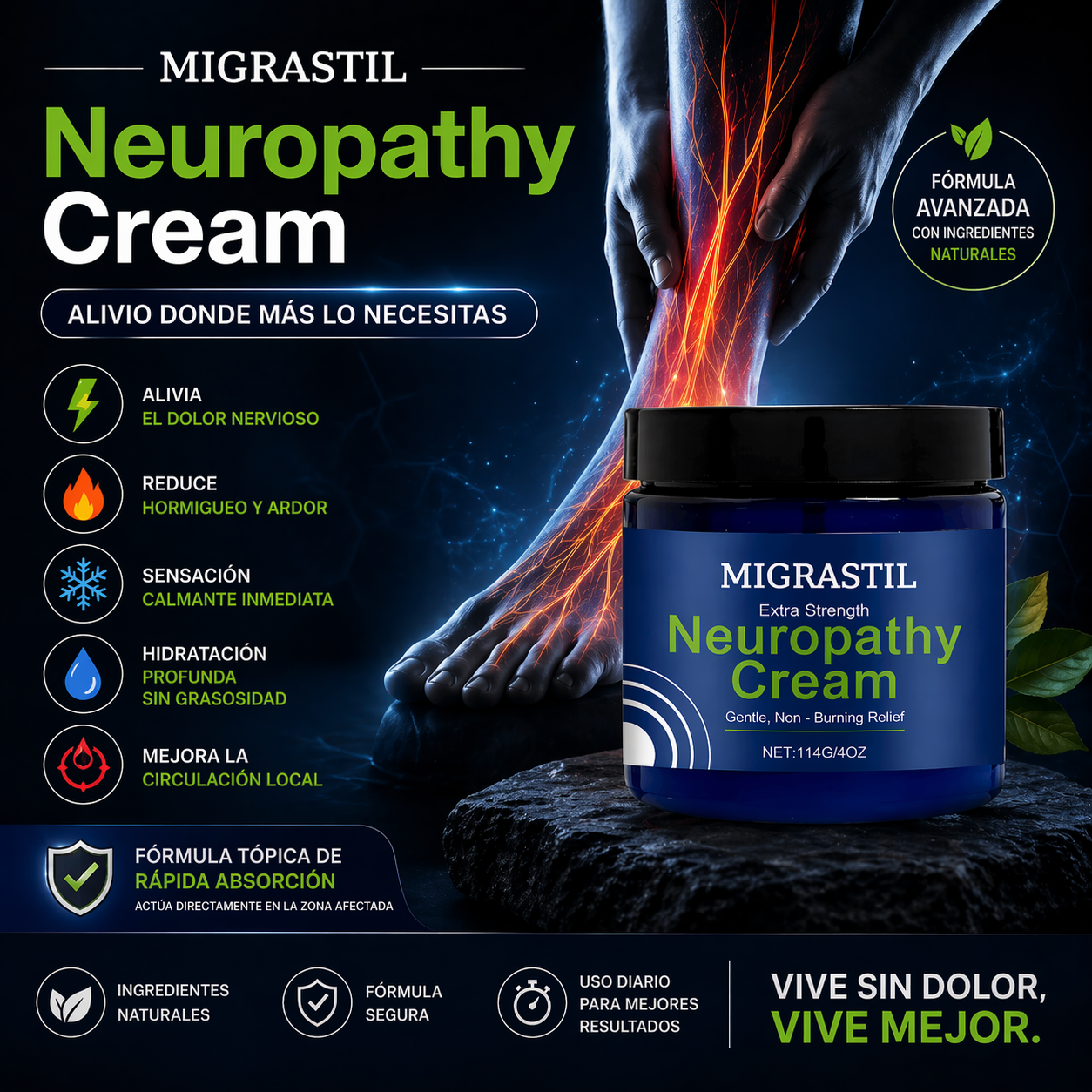 CREMA PARA ALIVIAR LA NEUROPATÍA