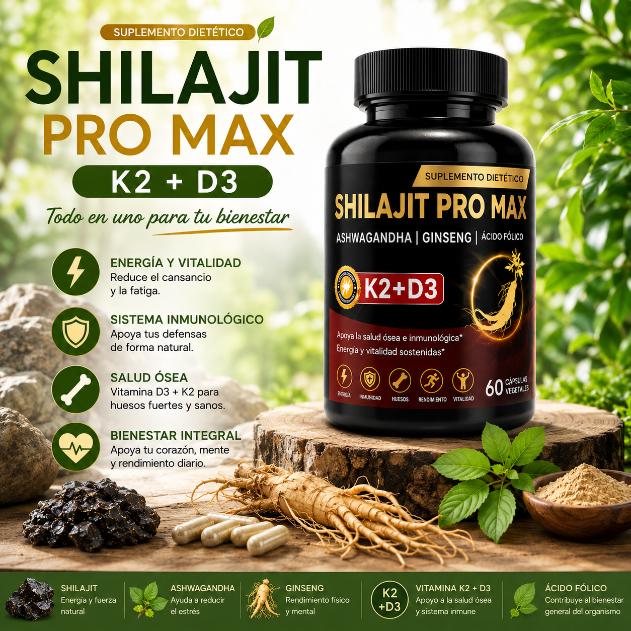 SHILAJIT PRO MAX K2 + D3