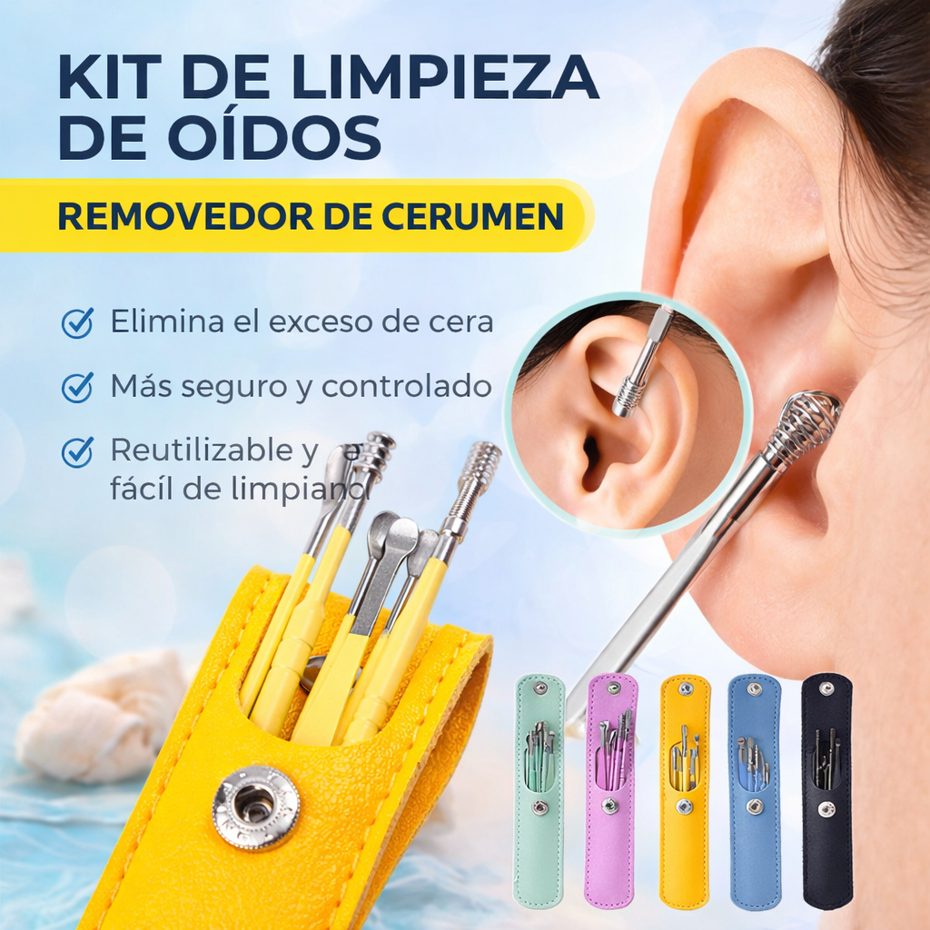 KIT DE 6 PIEZAS PARA LIMPIEZA DE OIDOS