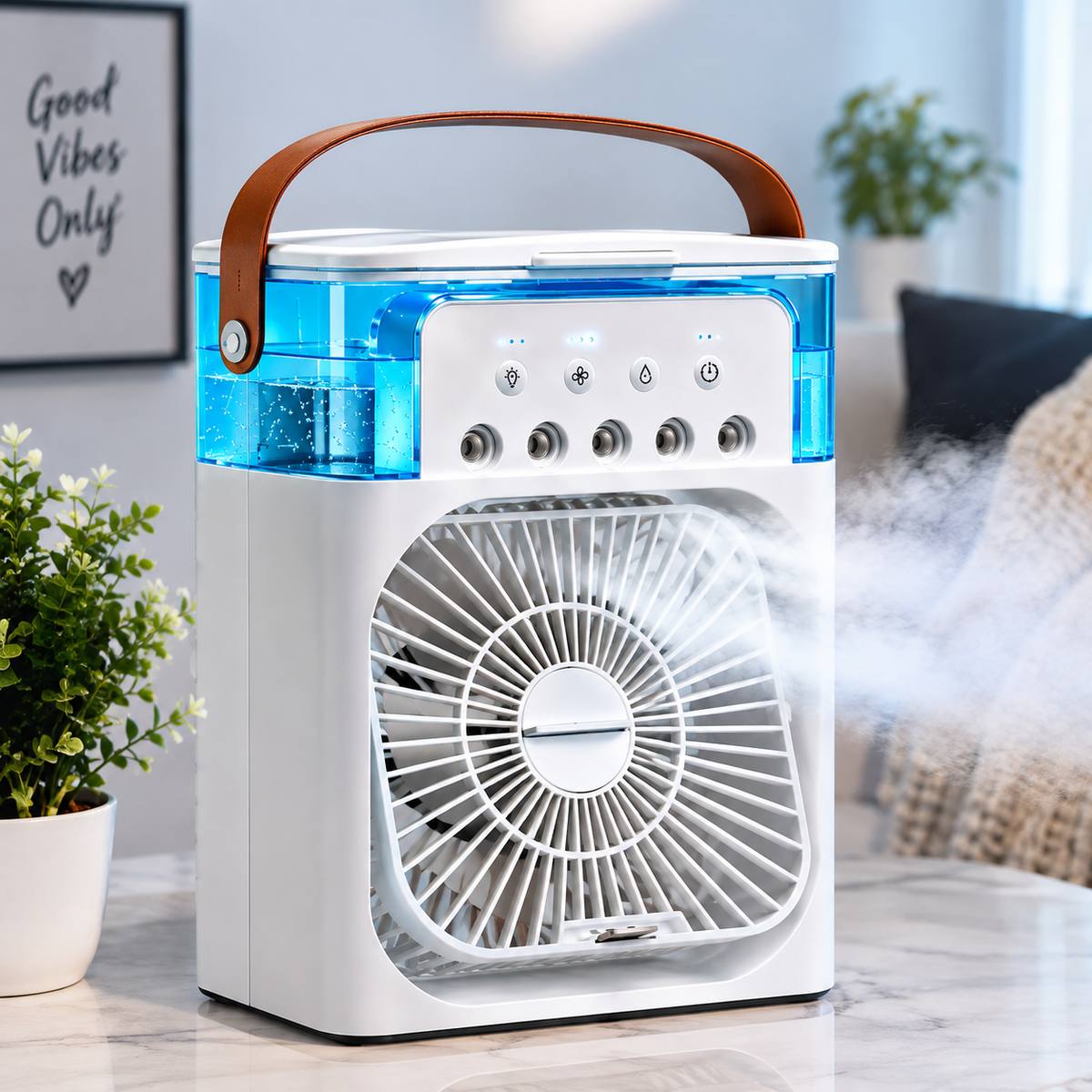 VENTILADOR PORTÁTIL CON HUMIDIFICADOR