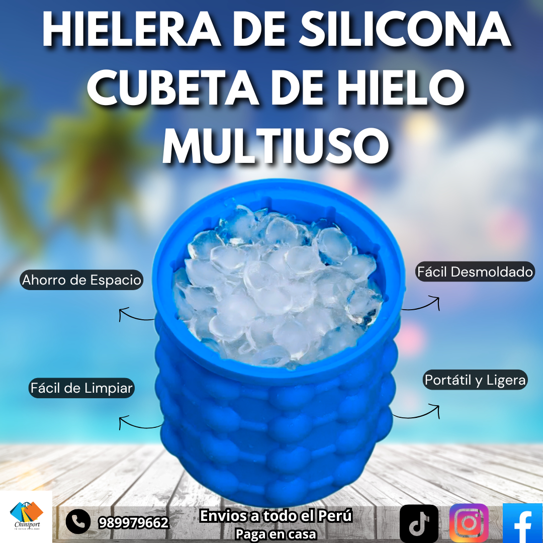 HIELERA DE SILICONA CUBETA DE HIELO MULTIUSO