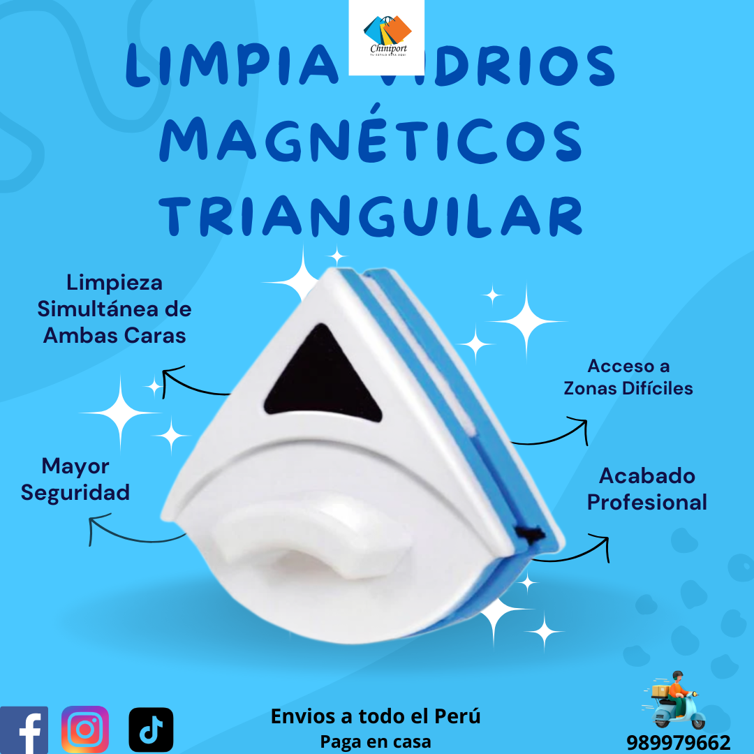 LIMPIA VIDRIOS MAGNÉTICOS TRIANGUILAR