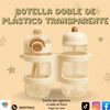 BOTELLA DOBLE DE PLÁSTICO TRANSPARENTE DE 500 ML C/U
